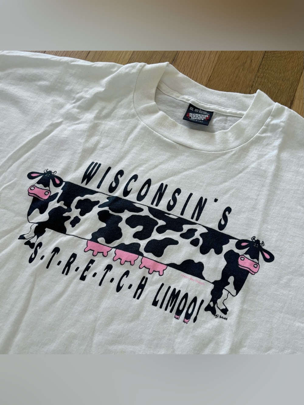 Vintage 1980s Wisconsin Limo Humor T Shirt 2XL Mens Screen Stars Single Stitch